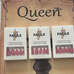 Pink Reusable Press-On Nails